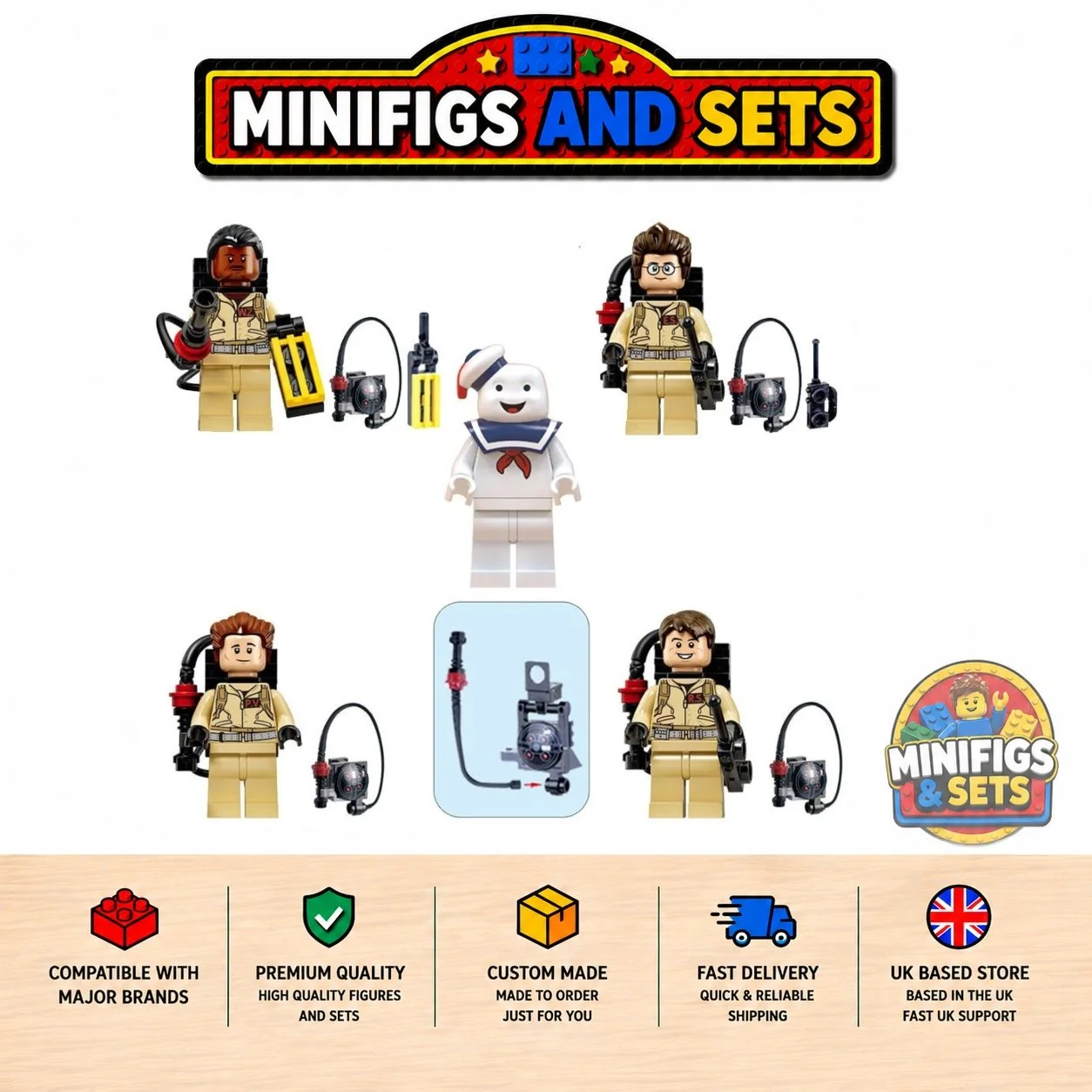 Ghostbusters Set of 5 minifigures - Style 1