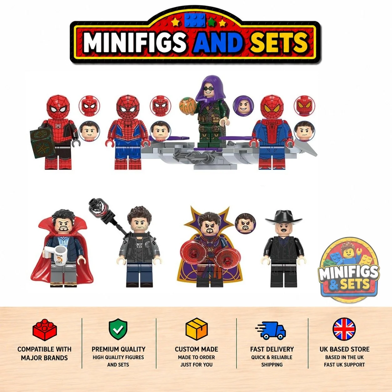 Spiderman Set of 8 minifigures - Style 7