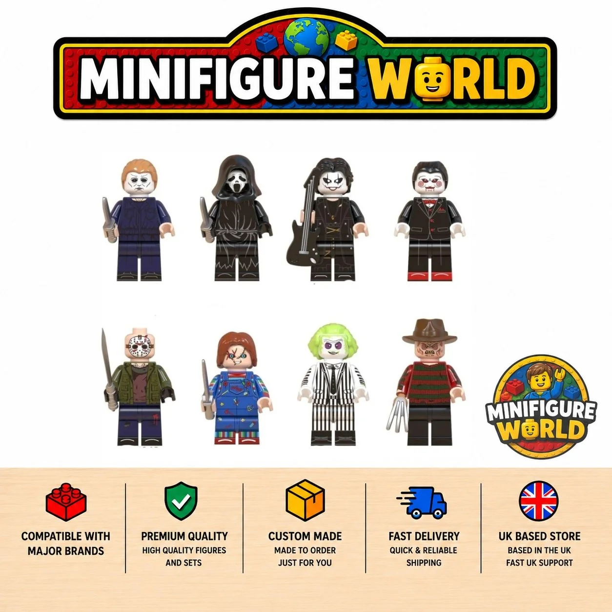Horror Set of 8 minifigures - Style 1