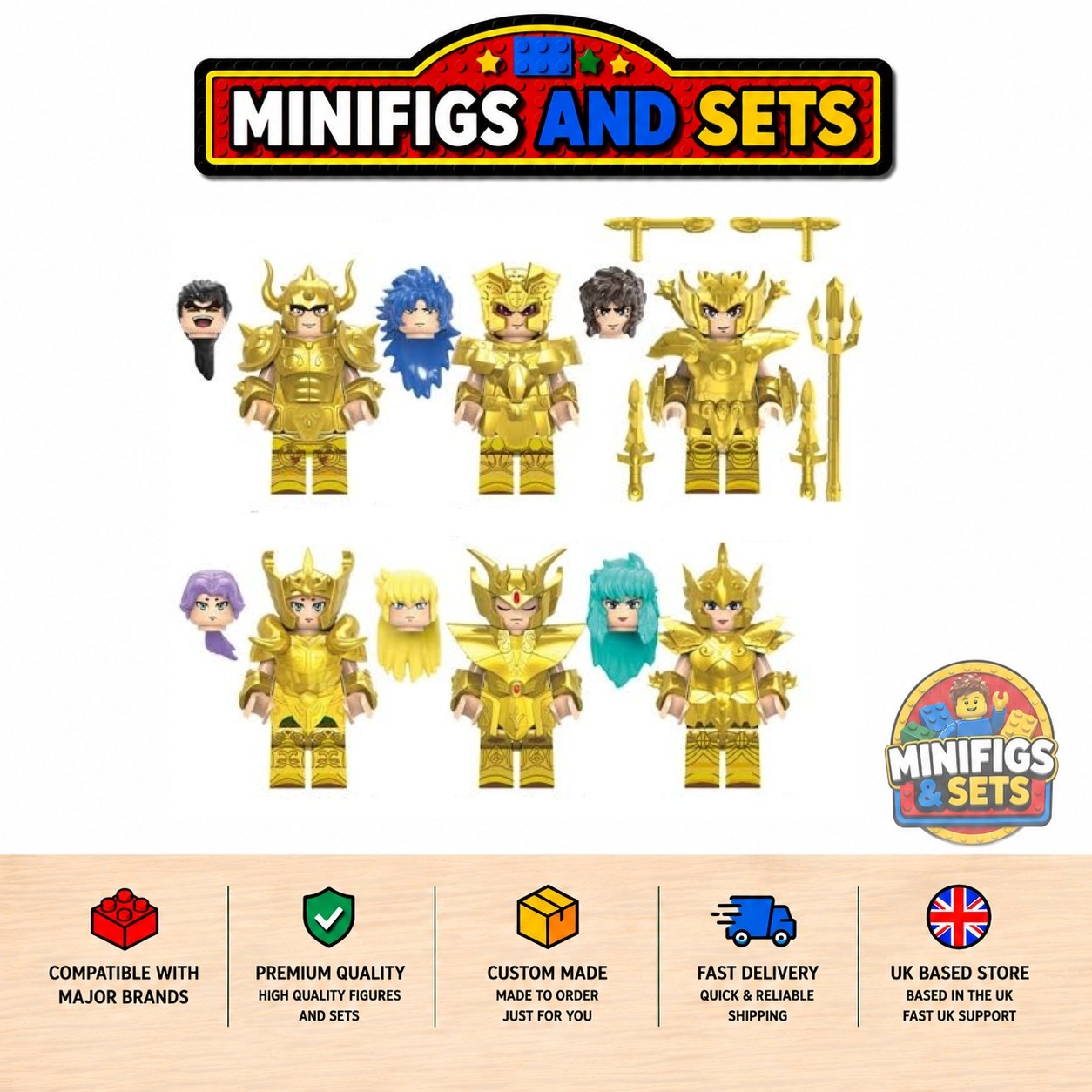 Saint Seiya Set of 8 minifigures - Style 2