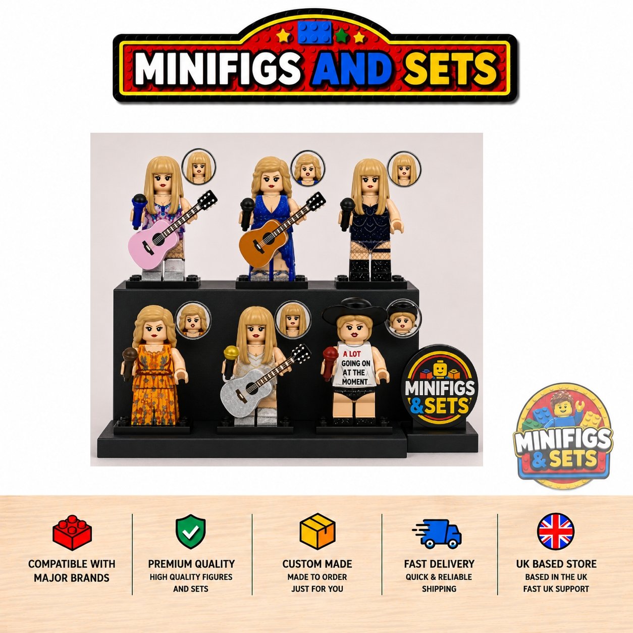 Taylor Swift Set of 6 minifigures - Style  2