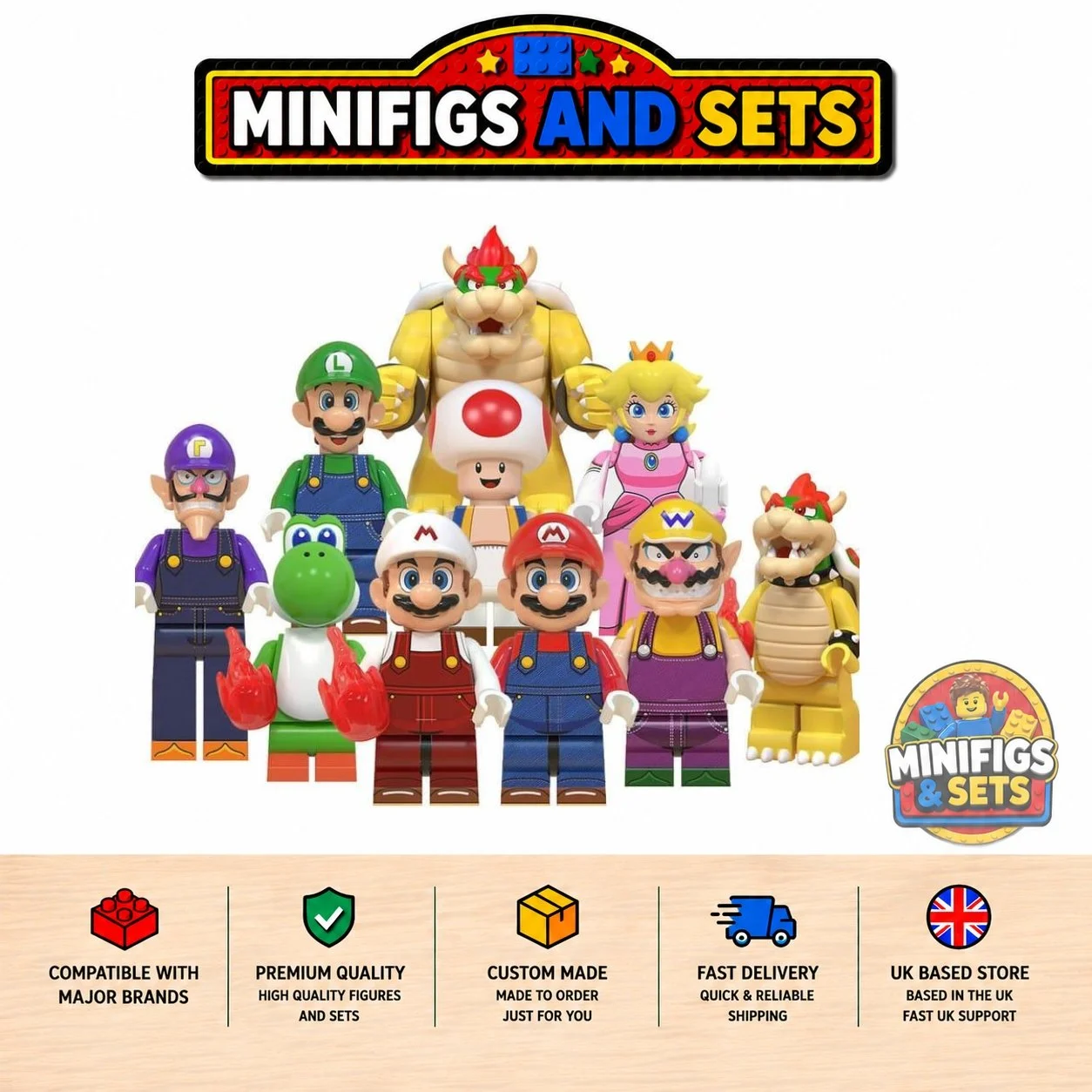 Mario Set of 10 minifigures - Style 1
