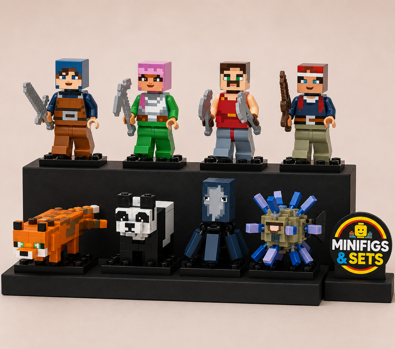 Minecraft Set of 8 minifigures - Style 8