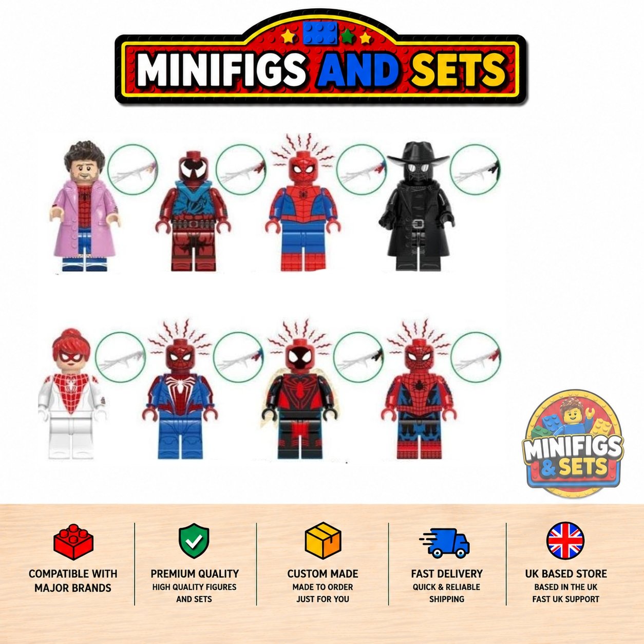 Spiderman Set of 8 minifigures - Style 10