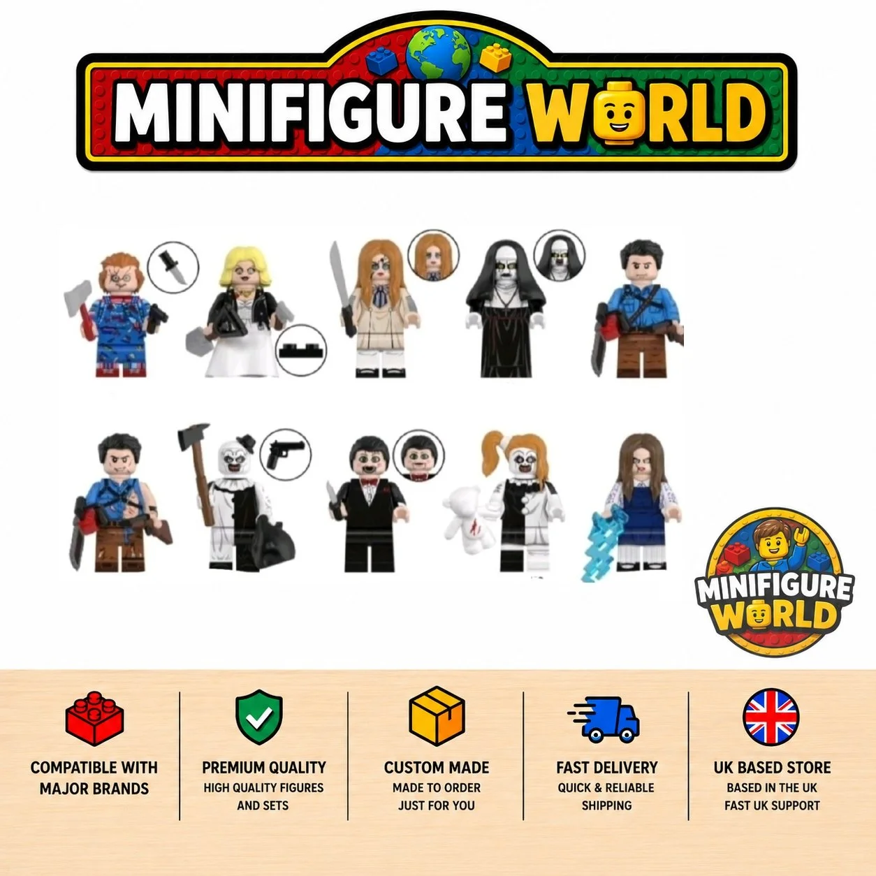 Horror Set of 10 minifigures - Style 5