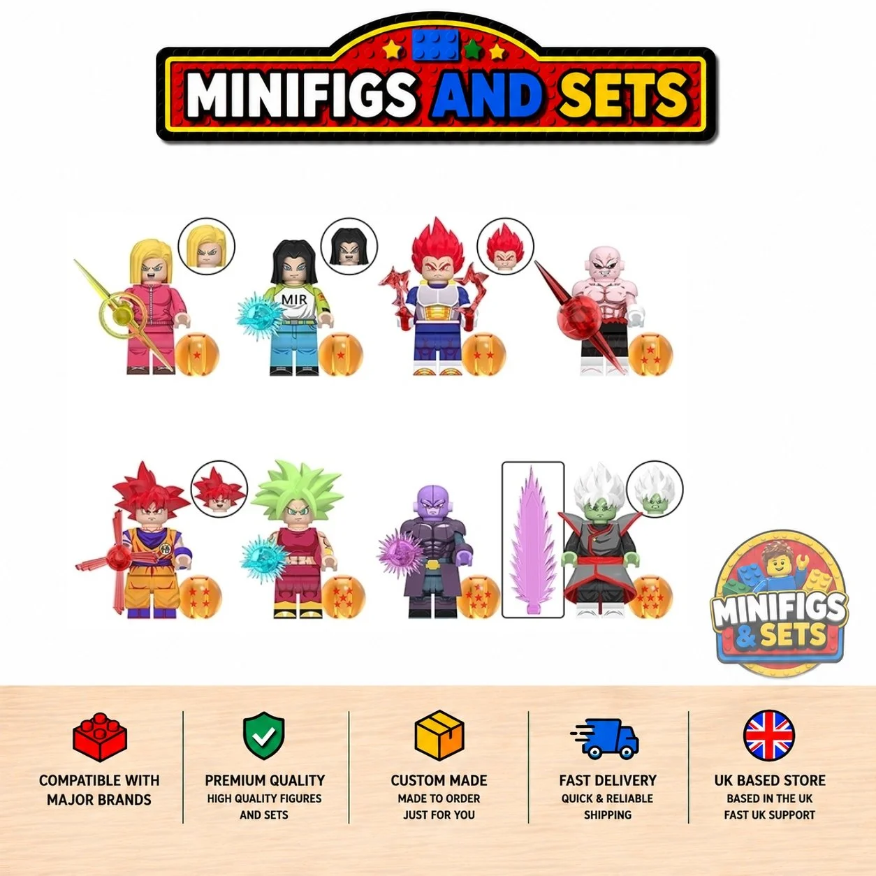 Dragonball Z Set of 8 minifigures - Style 4