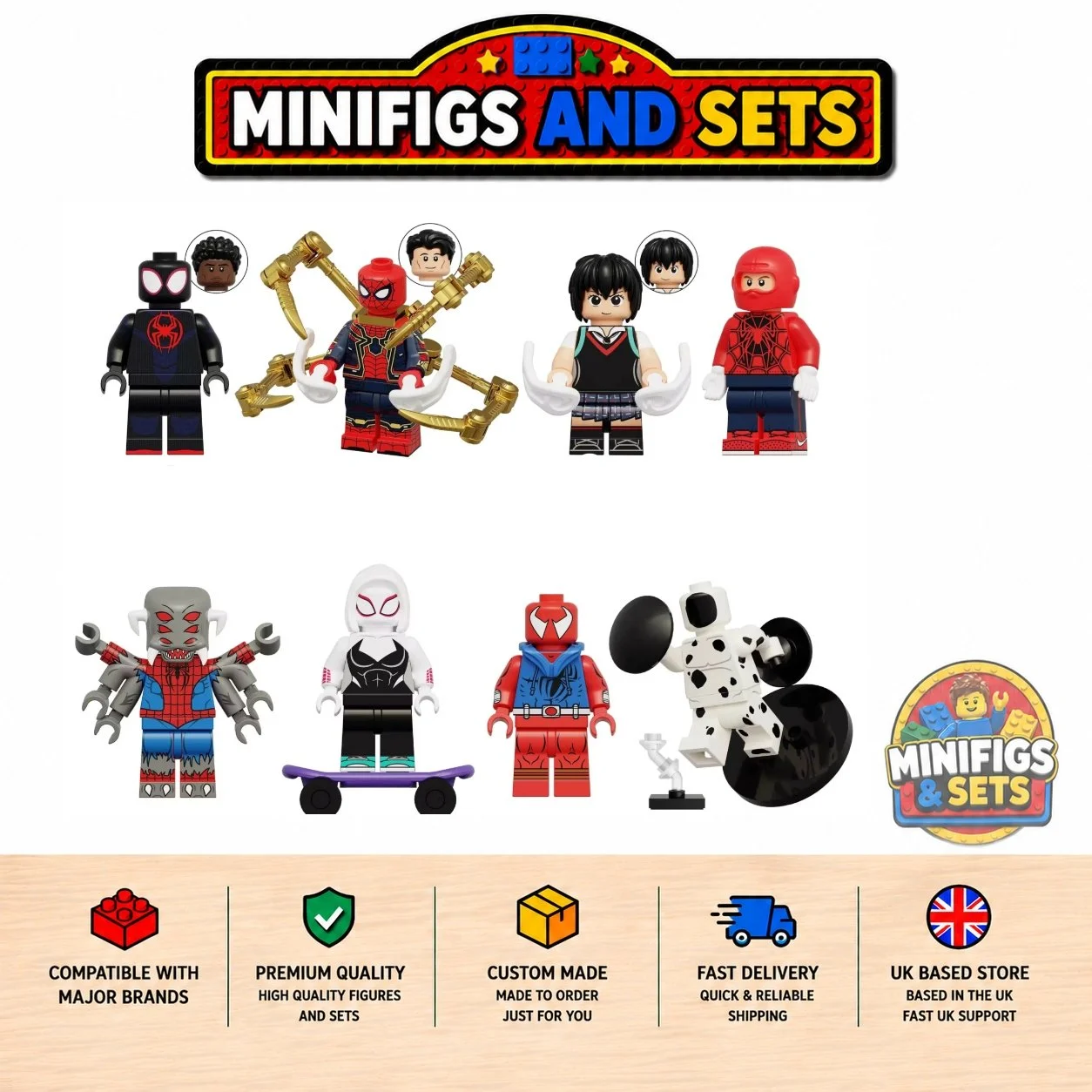 Spiderman Set of 8 minifigures - Style 14