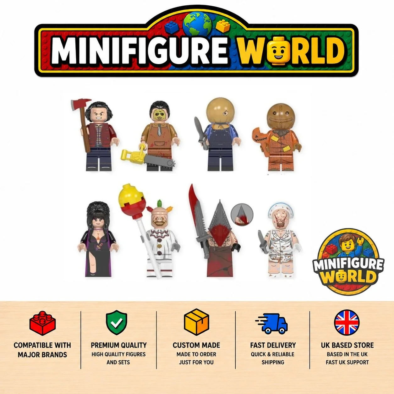 Horror Set of 8 minifigures - Style 3