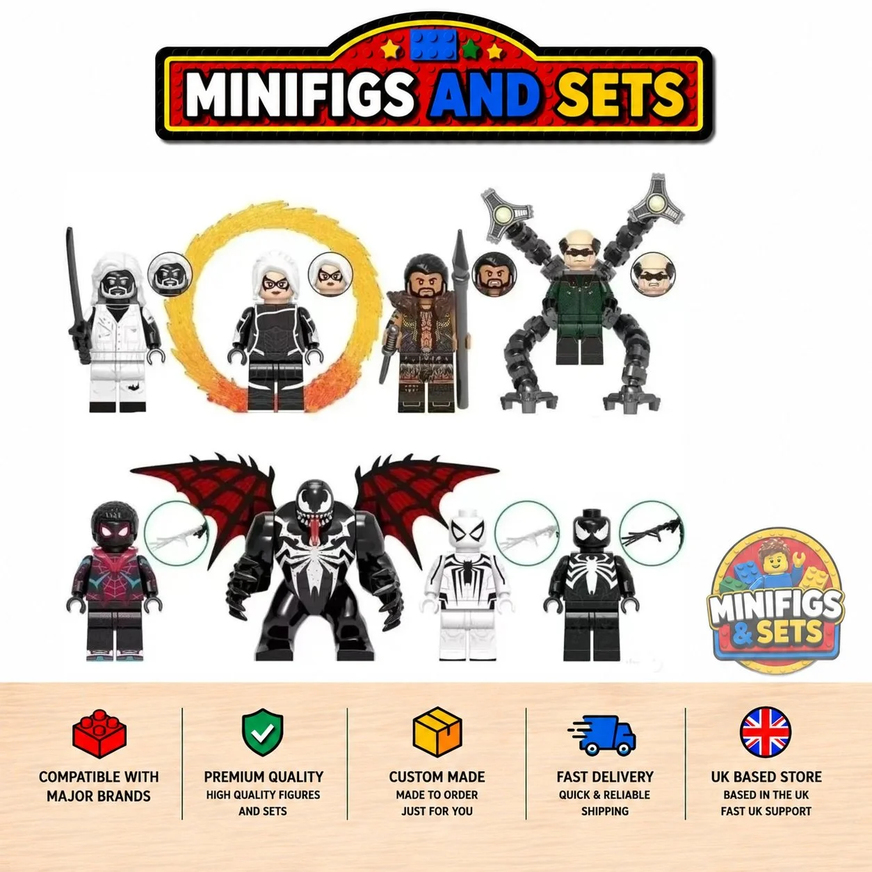 Spiderman Set of 8 minifigures - Style 11