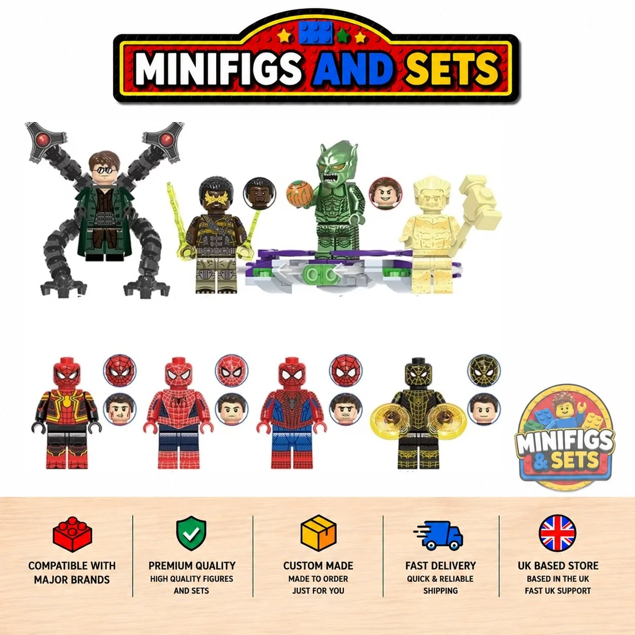Spiderman Set of 8 minifigures - Style 6