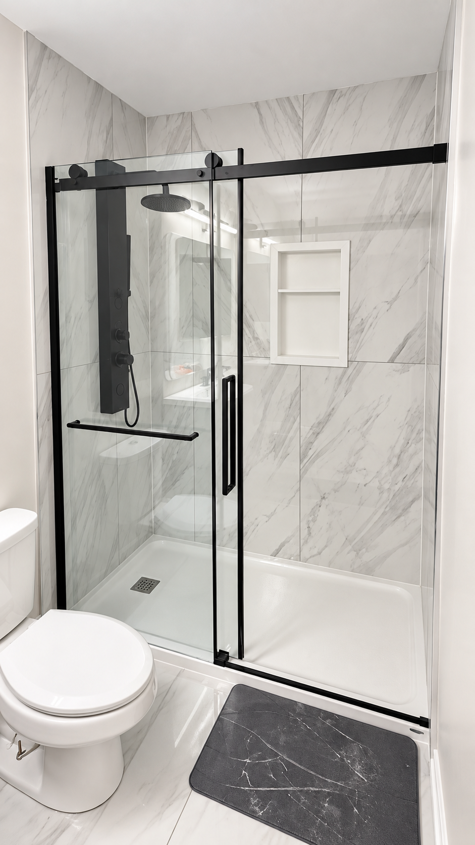 Tub-to-Walk-In Shower Conversion