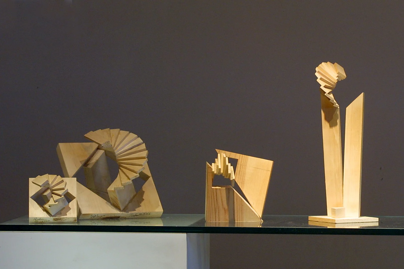 Chaos wood maquettes at show.JPG