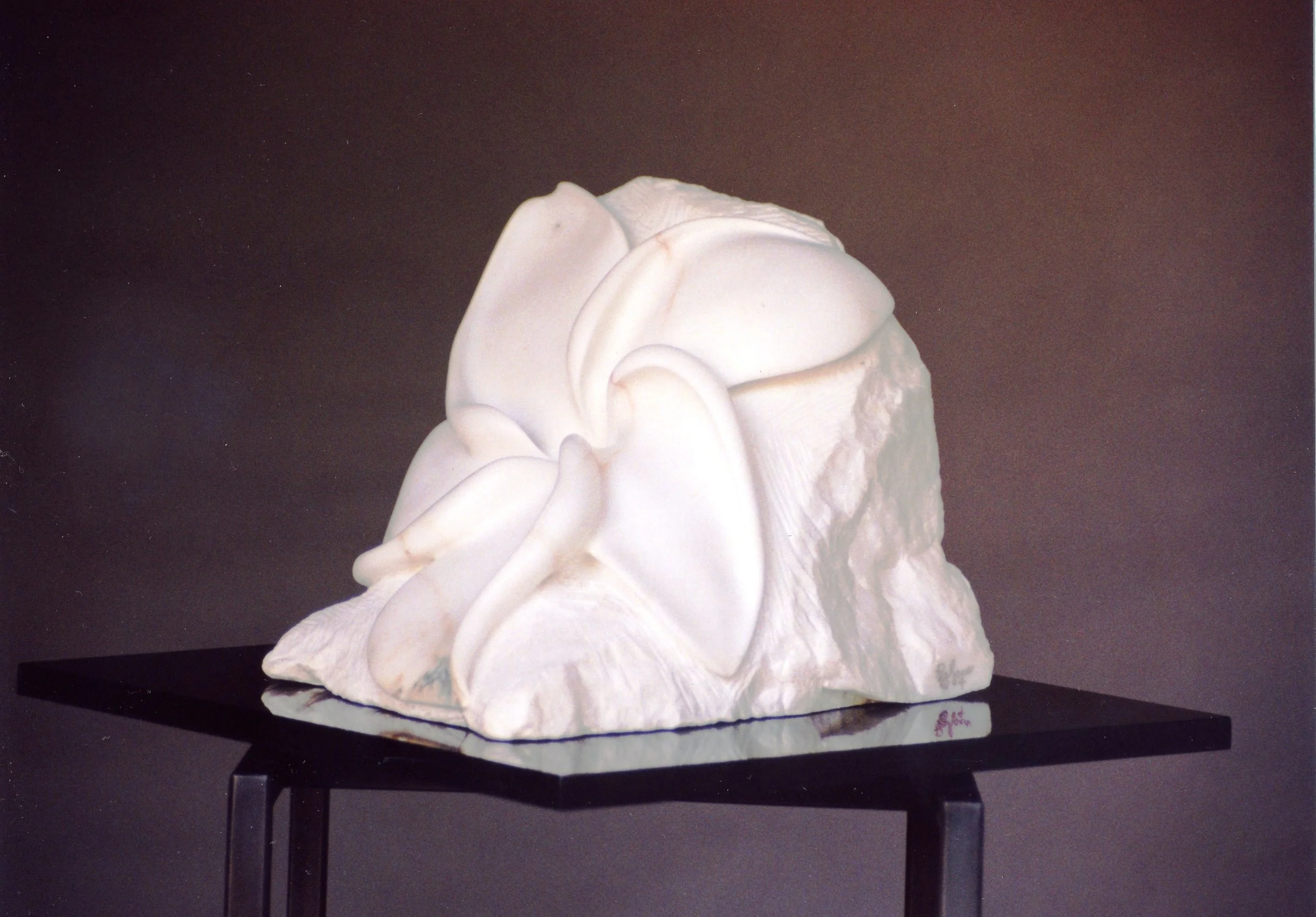 Perhacs Plumeria, Carrara Marble.JPG