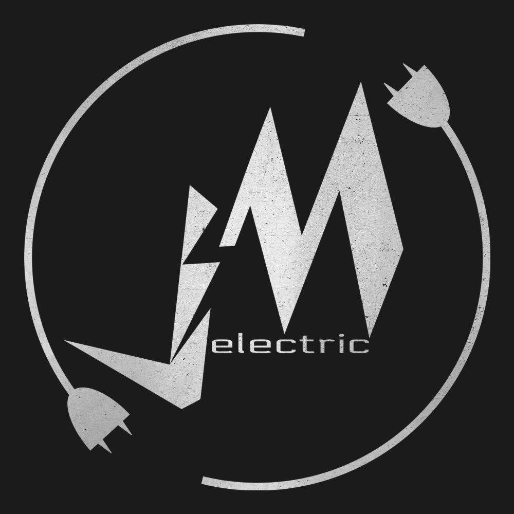 A logo with a lightning bolt, the word "electric," and an electric plug forming part of a circular design.