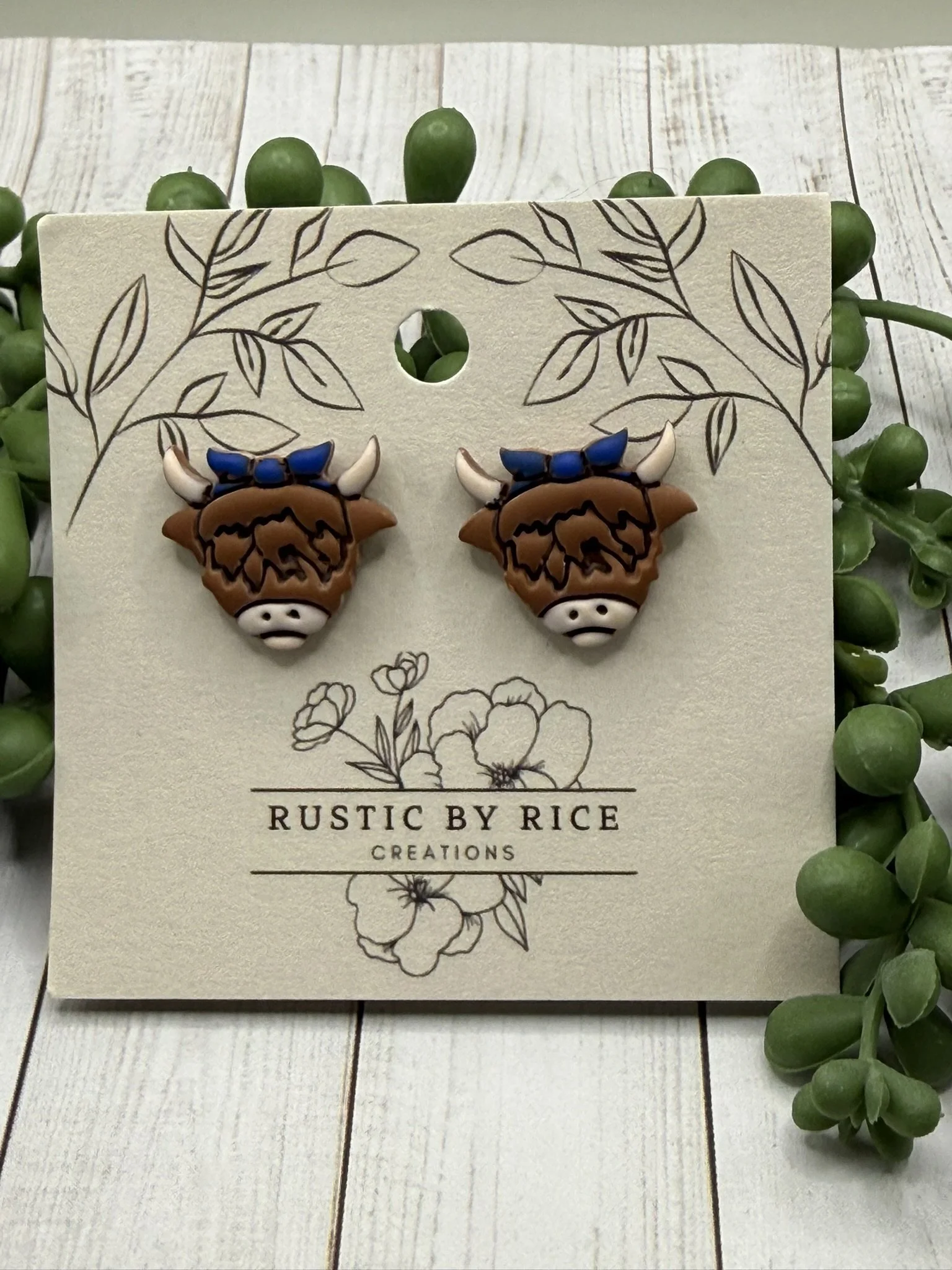 Highland Cow Bandana Stud