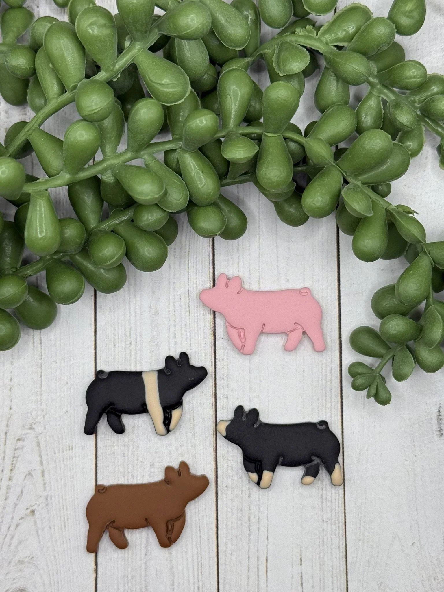 Show Swine Pig Dangle Earrings