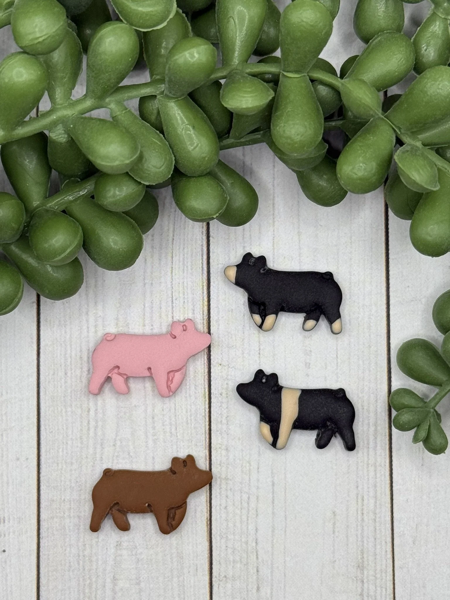 Show Swine Pig Stud Earrings