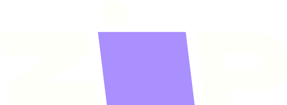 Close-up of the Zipp logo with white and purple lettering on a black background.