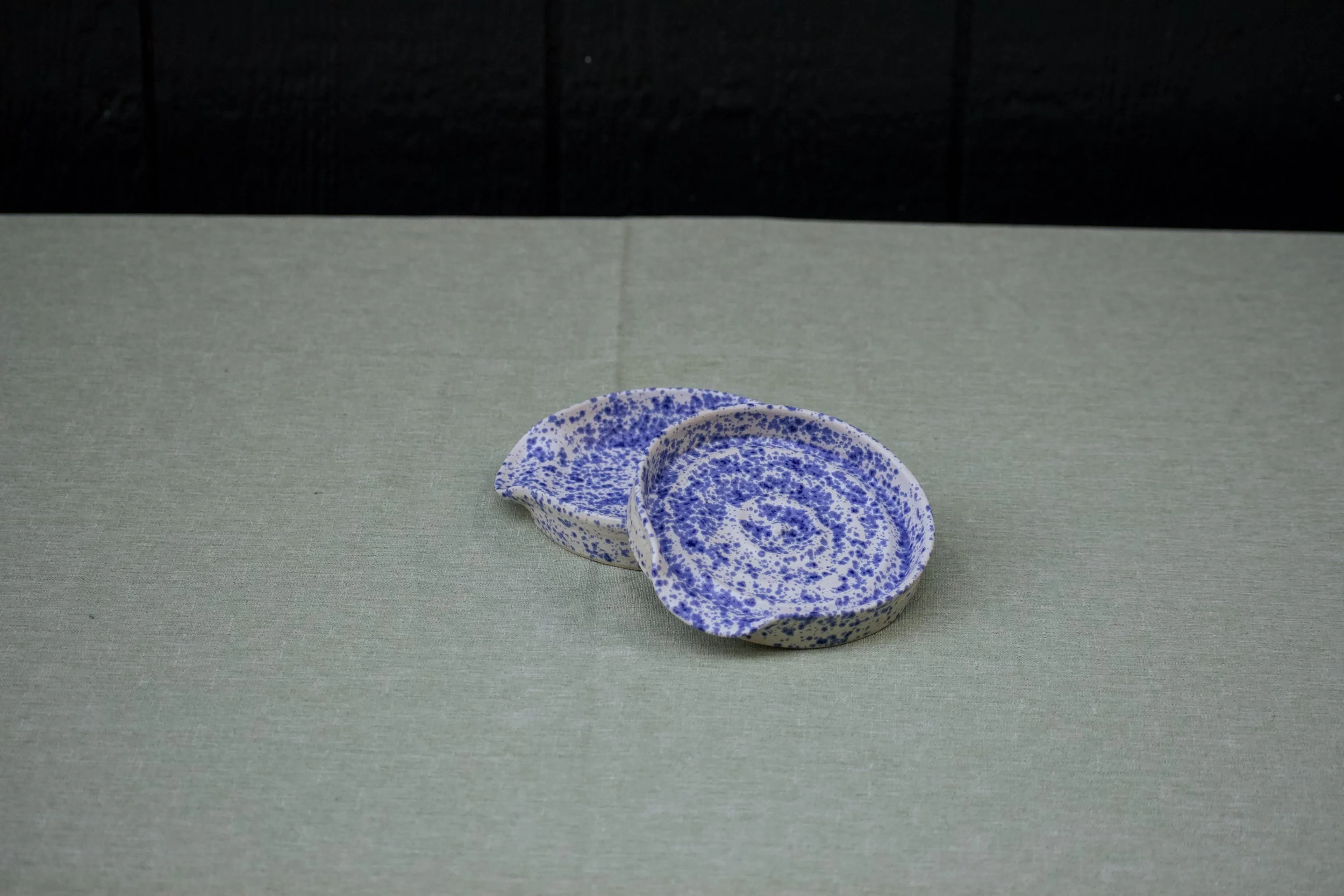 Blue Speckled Spoon Rest