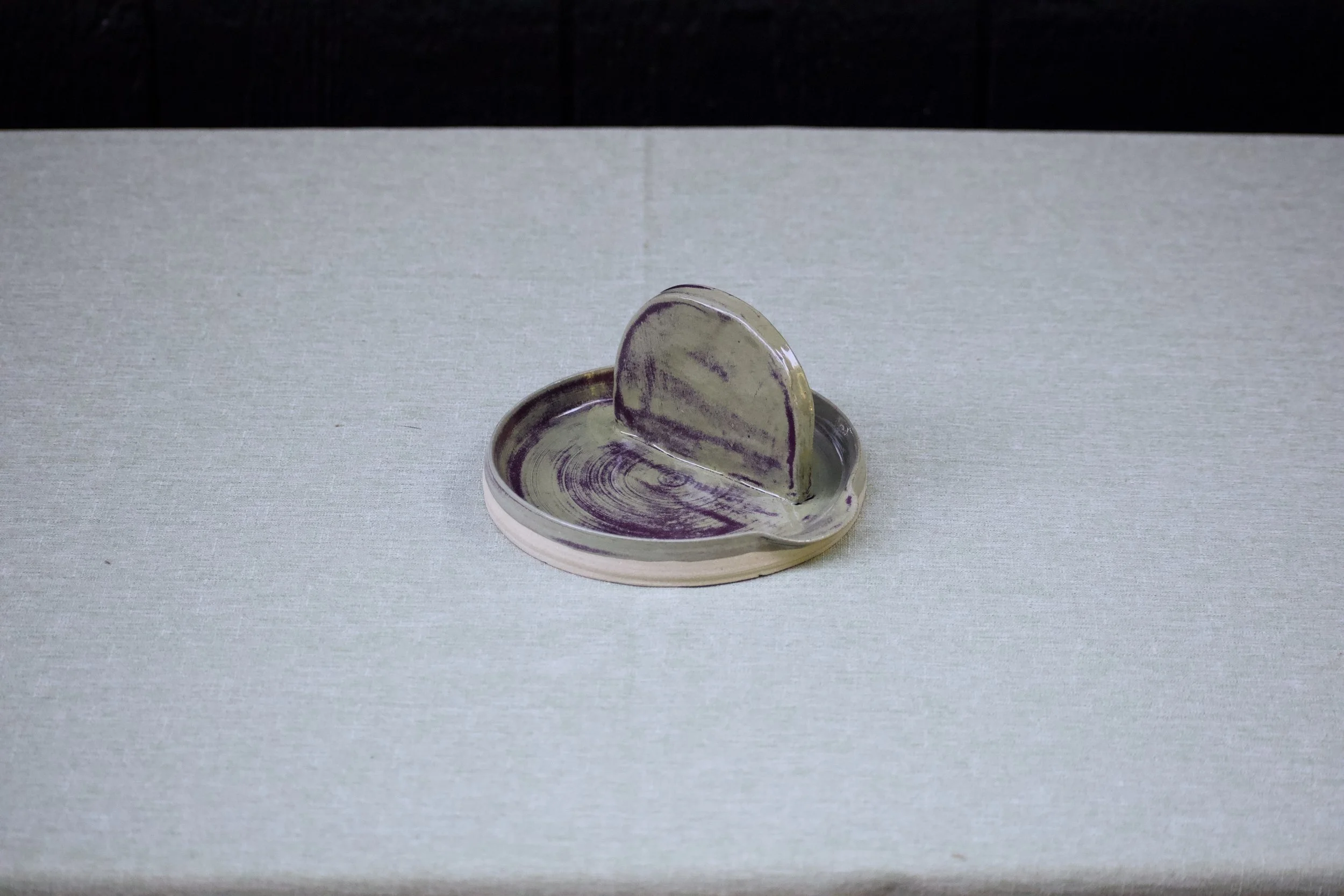 Purple Mint Spoon and Lid Holder