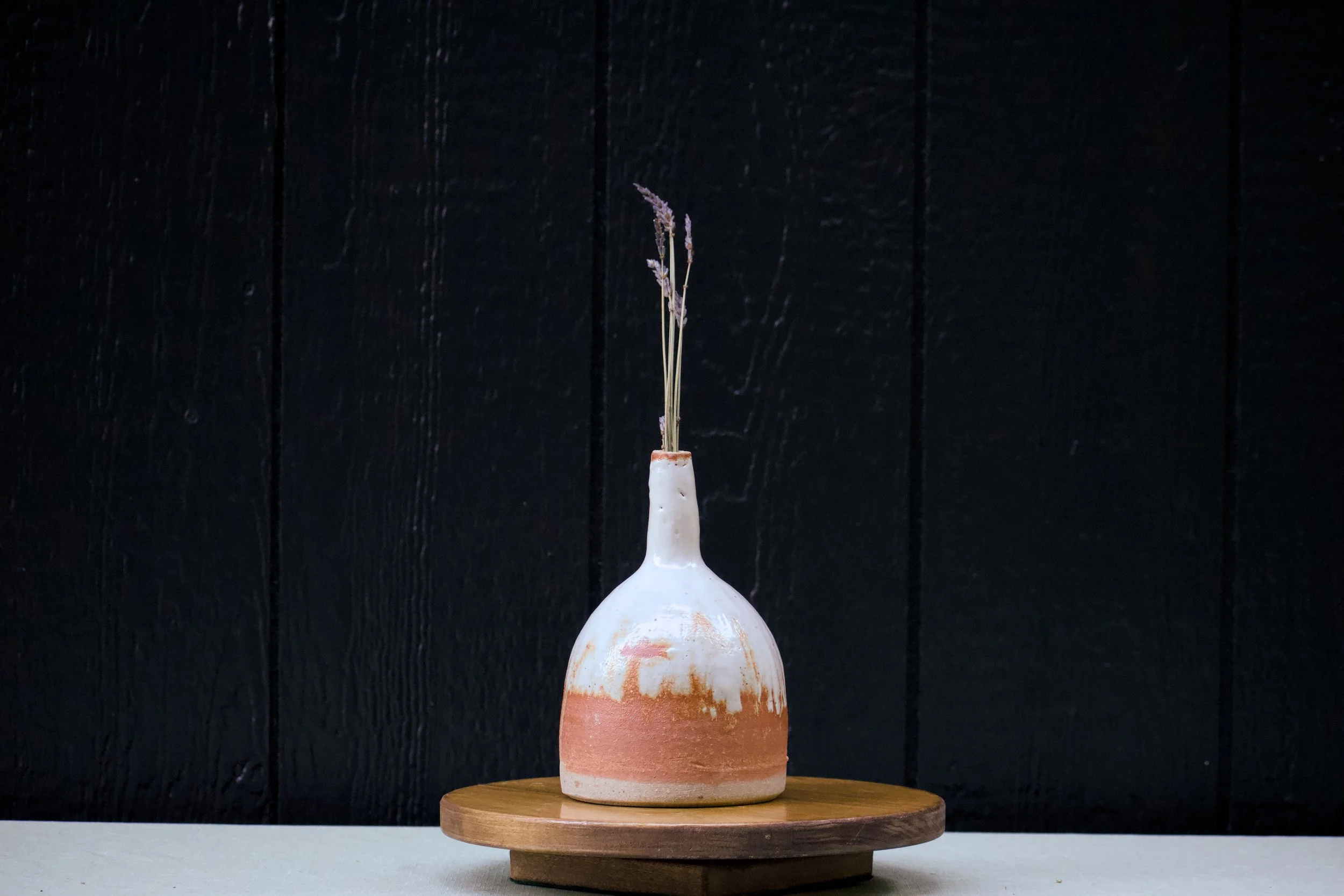 Orange and White Vase