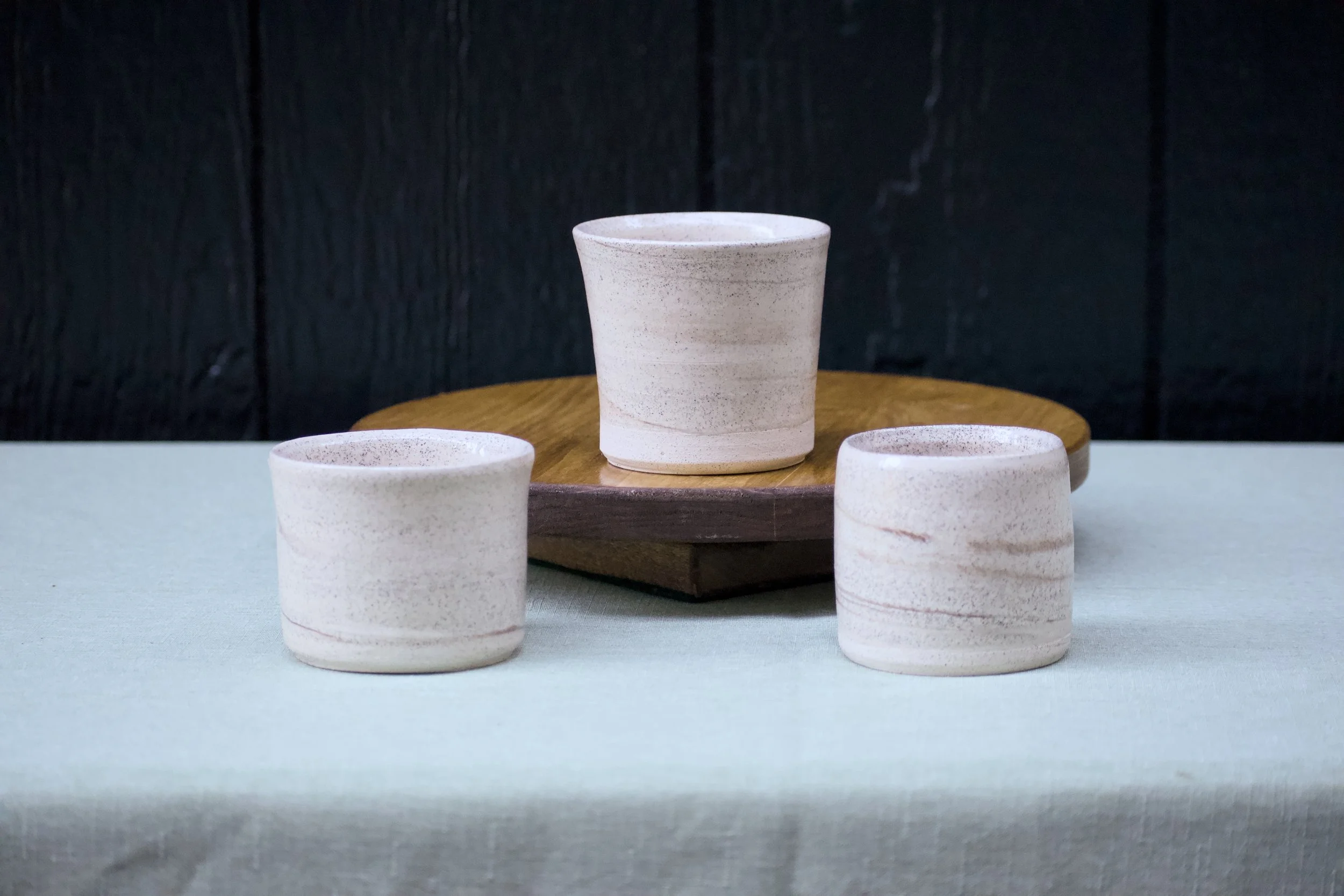Clear Glaze on Reclaim Clay Cup