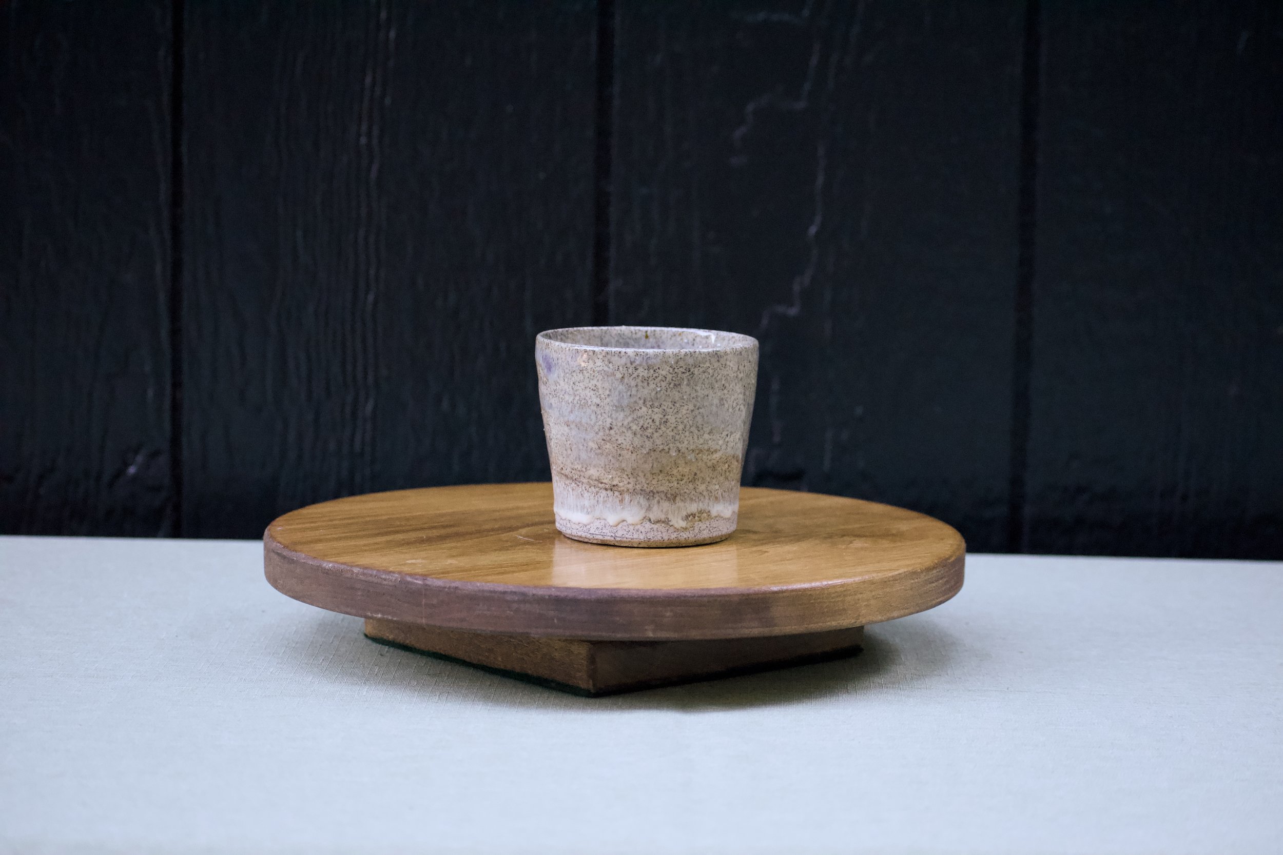 Clear Glaze on Reclaim Clay Cup