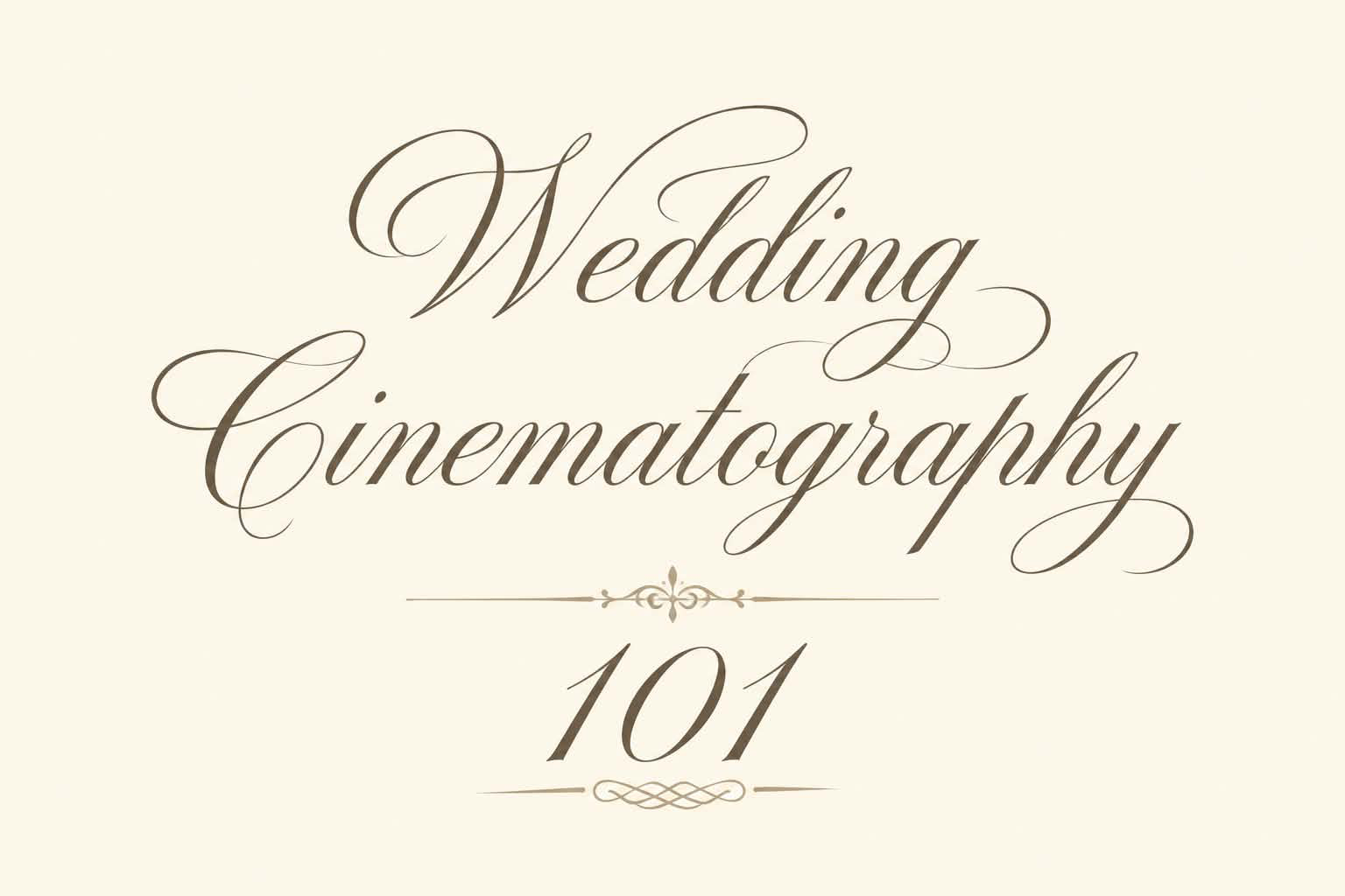 Wedding Cinema 101 