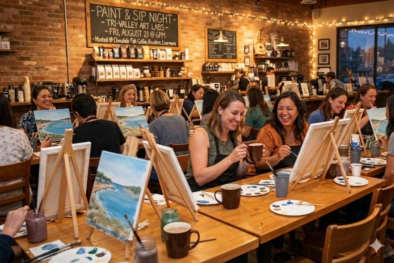Paint & Sip Night - Livermore - August 21st 2026 - 6 to 8 PM