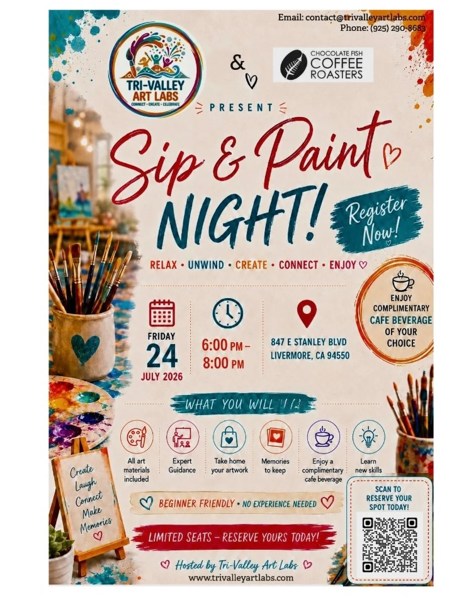 ☕🎨 Sip, Paint &amp; Unwind!

Join us for a relaxing evening of creativity, great company, and your favorite caf&eacute; beverage. Whether you&rsquo;re picking up a paintbrush for the first time or simply looking for a fun night out, our guided Paint
