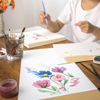 Watercolor & Oil Pastel Experience