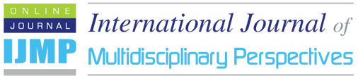 Logo of the International Journal of Multidisciplinary Perspectives, featuring the words 'Online Journal' in green and purple, 'IJMP' in large blue letters, and the full journal name in black and blue text.