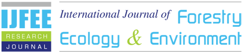 Logo of the International Journal of Forestry Ecology & Environment with blue, black, green, and purple sections.