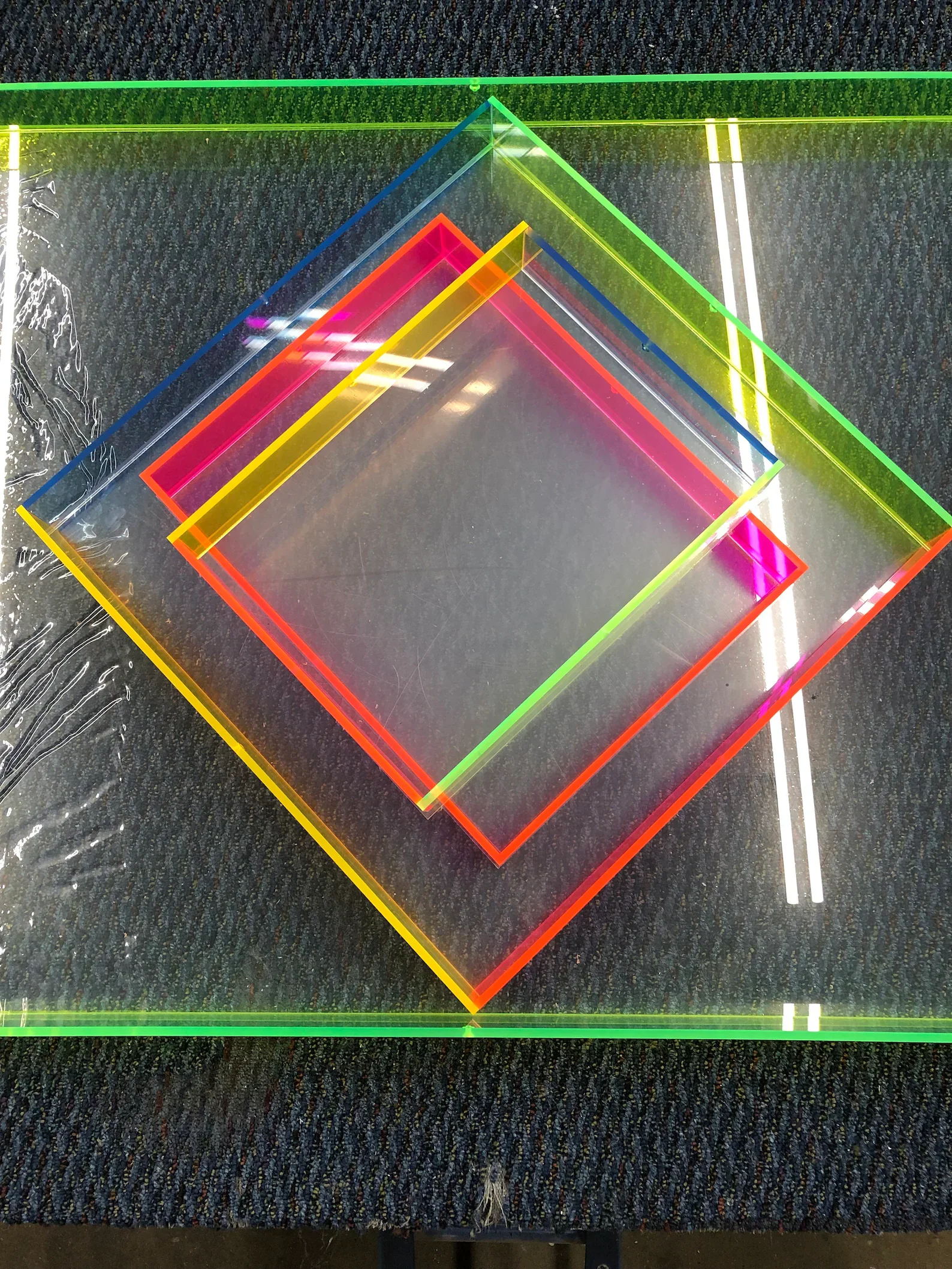 Multi-Colored Neon Acrylic Shadowbox