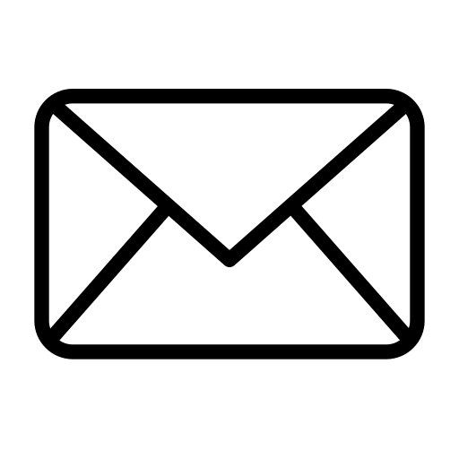 A black and white illustration of an envelope.