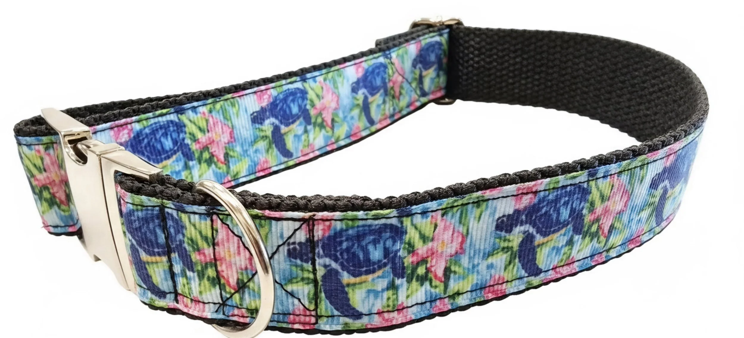 "Sea Turtle Serenade" Handmade Dog Collar | Large (Up to 23") |
