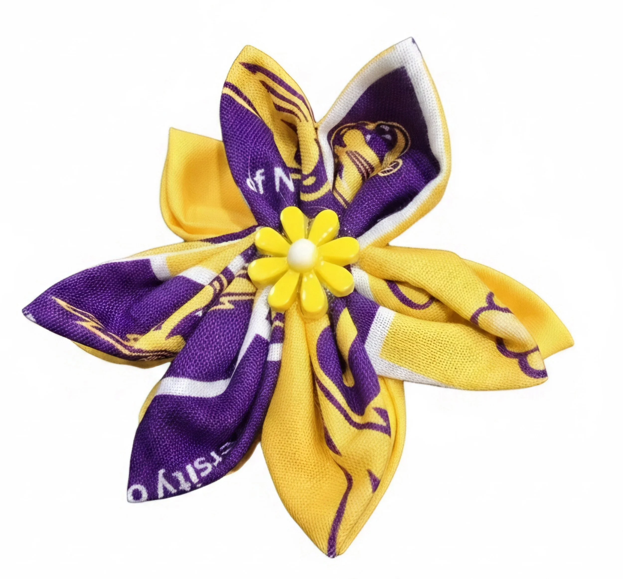 "Purple & Gold Panther Pride" Collar Flower
