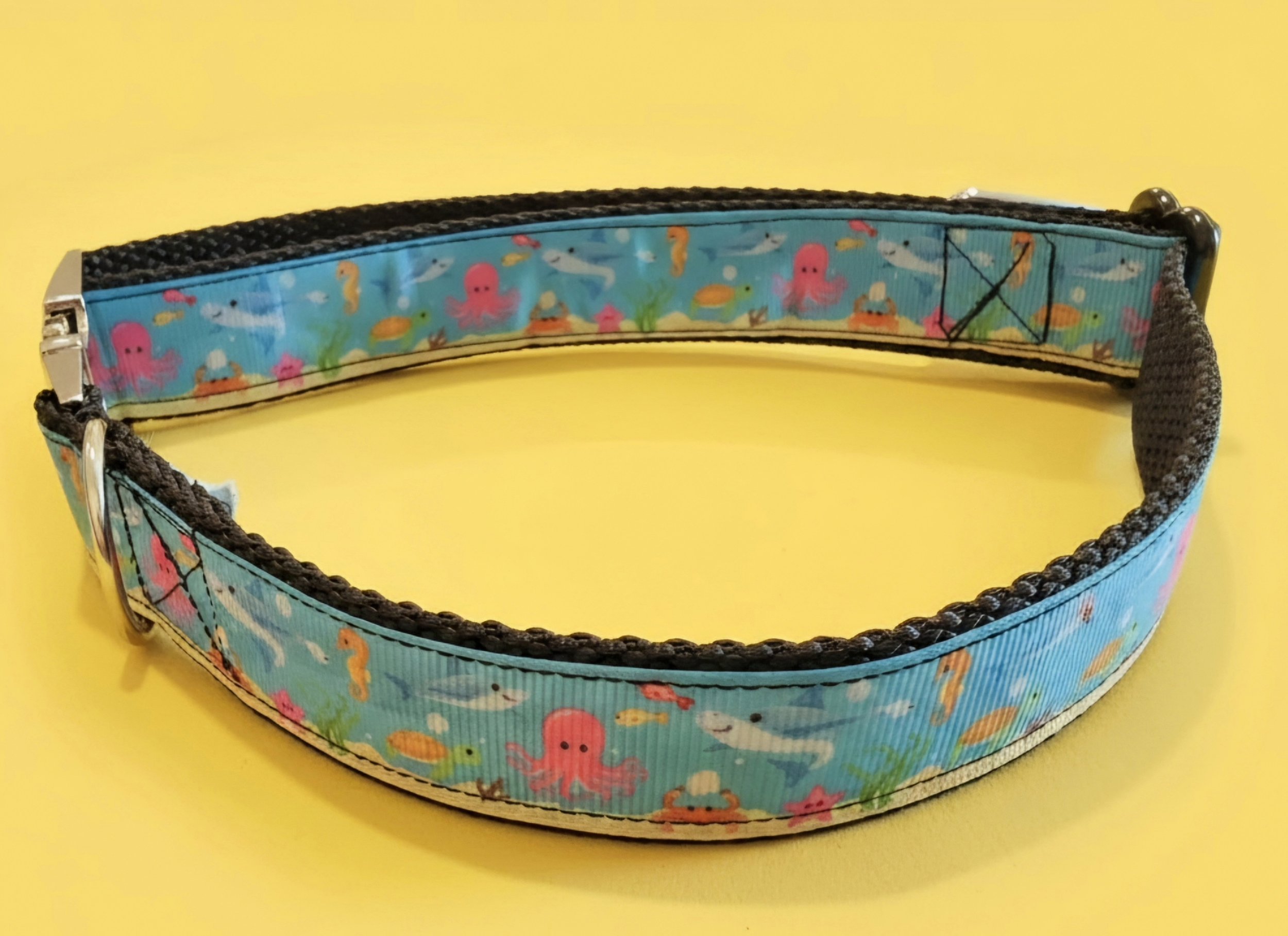 "Ocean Odyssey" Handmade Dog Collar | Large (Up to 23")