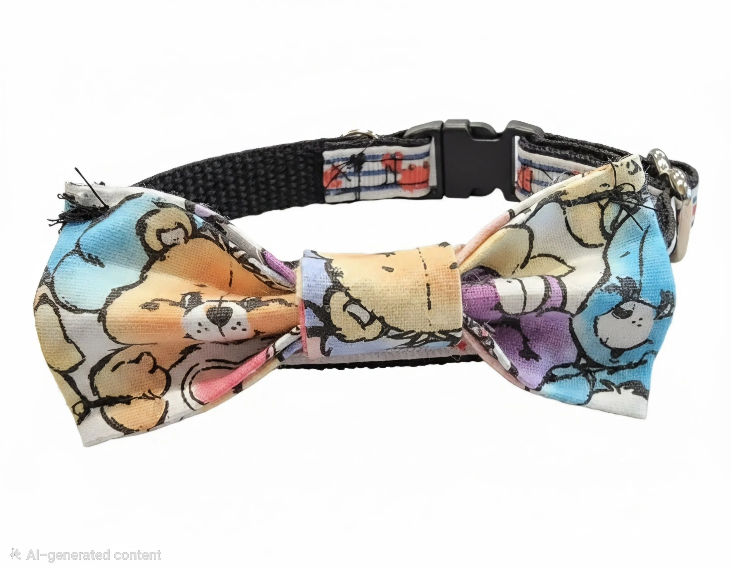 "Bear Hugs" Collar Bow Tie (3" x 1") Cat or Small Dog