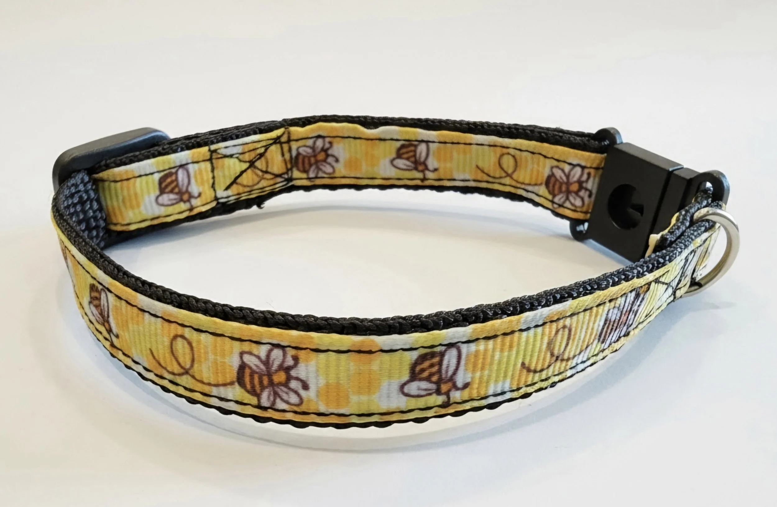 "Busy Bee Picnic" Handmade Honey Bee Breakaway Cat Collar