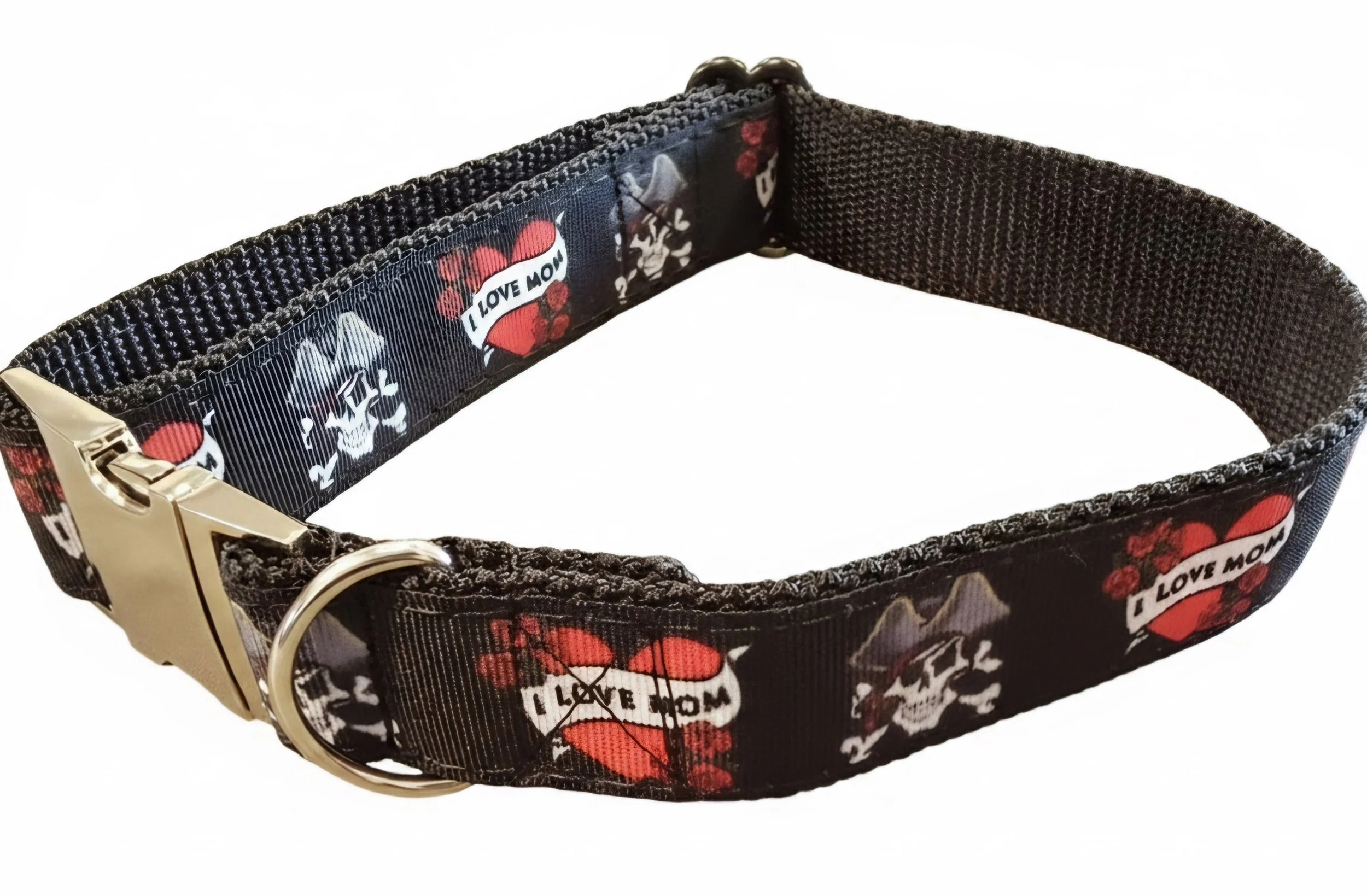 "Mama's Little Rebel" | Handmade Dog Collar Medium (Up to 18") |