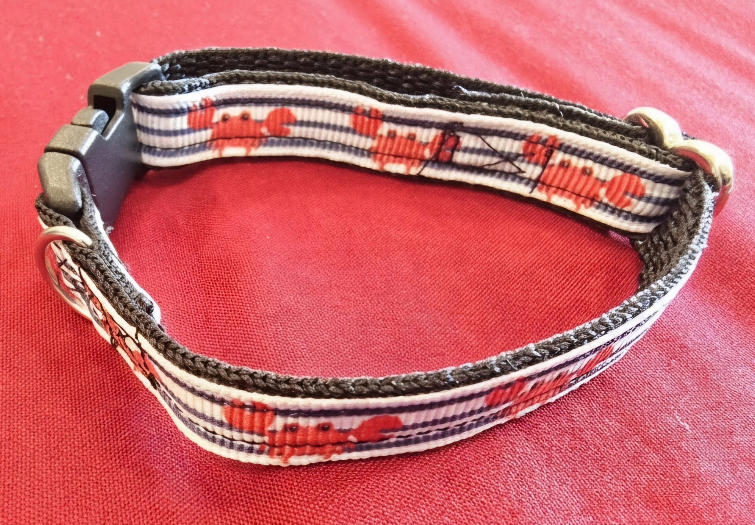 "Crabby Chic" Handmade Crab Breakaway Cat Collar
