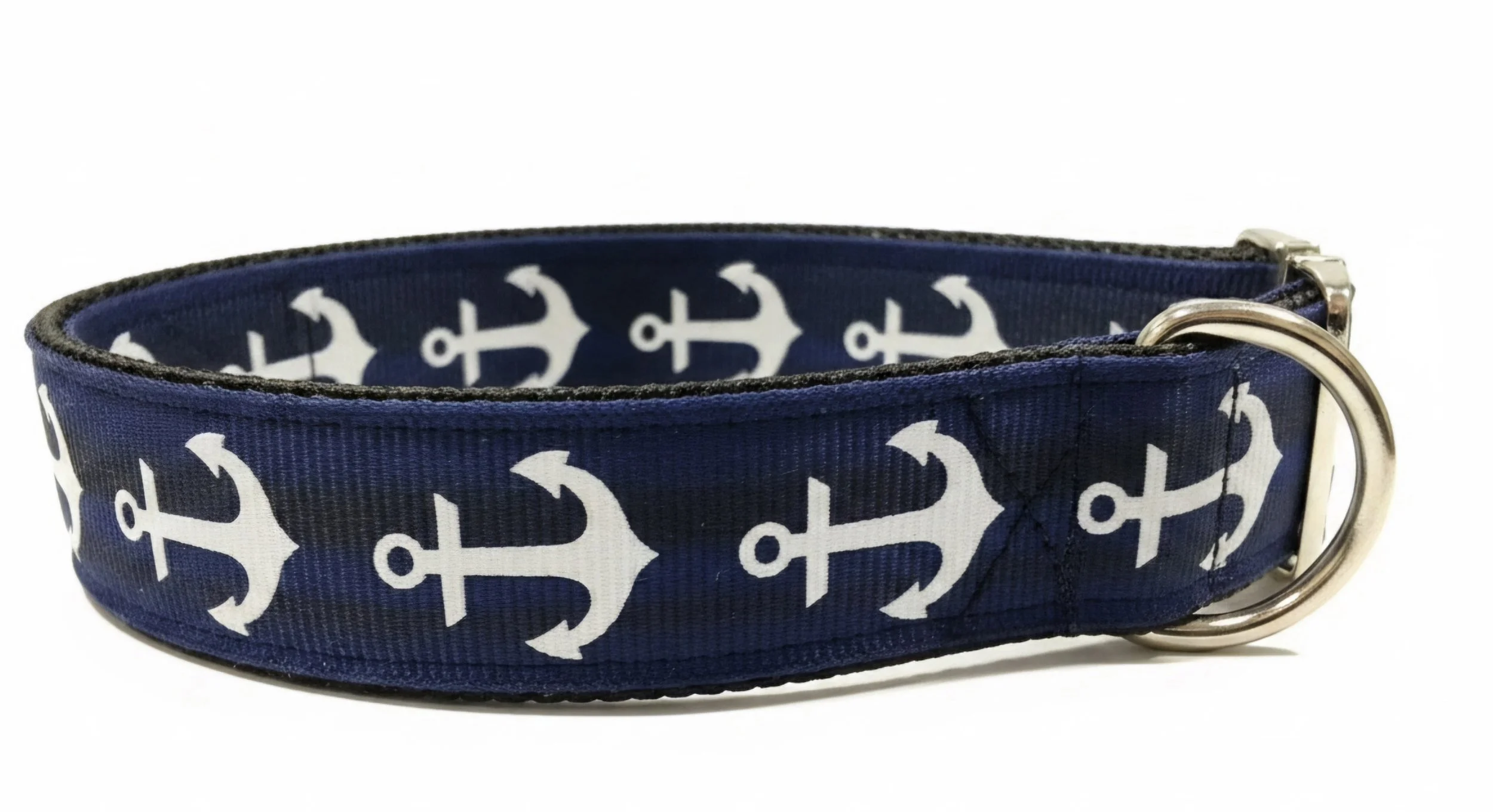"Anchors Aweigh" Handmade Dog Collar | Medium (Up to 18") |