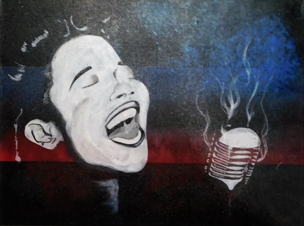 Songstress 
Acrylic on Canvas 
Size 18"x24"