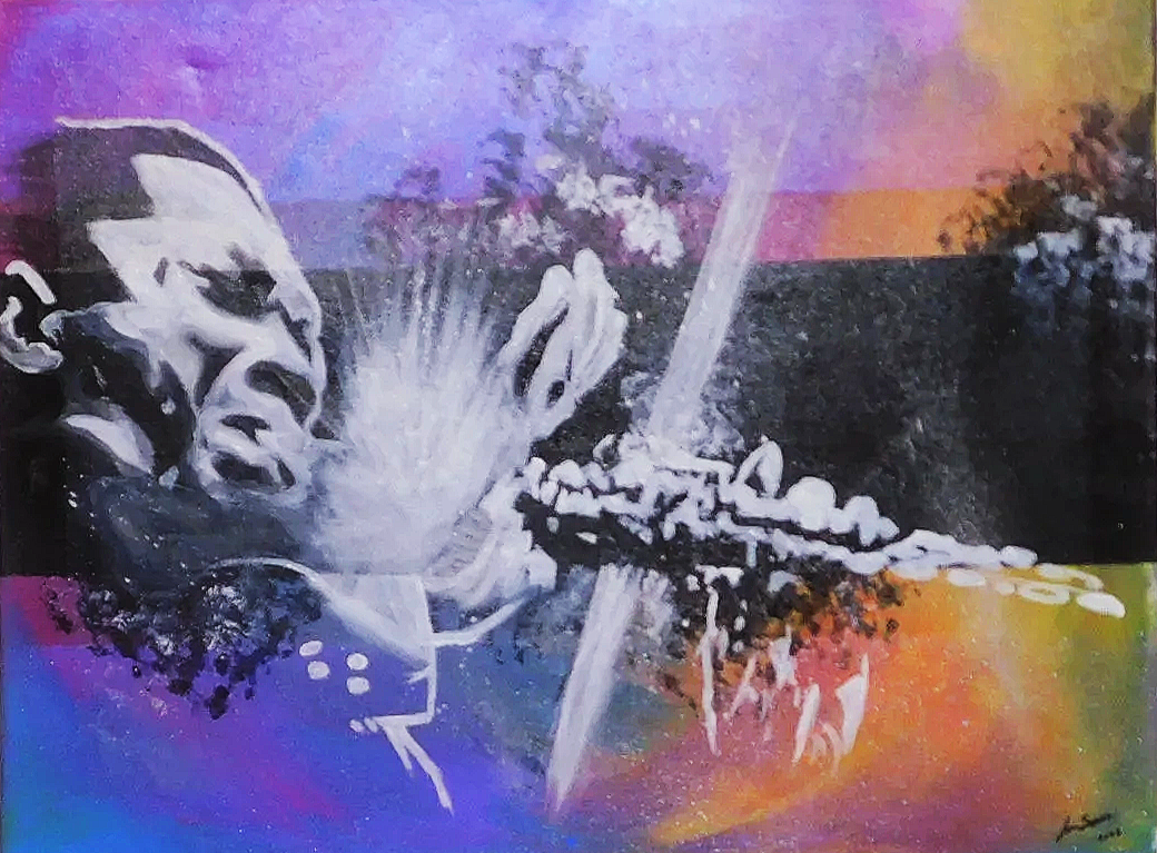 Sharp Note 
Acrylic on Canvas 
Size 18"x24"