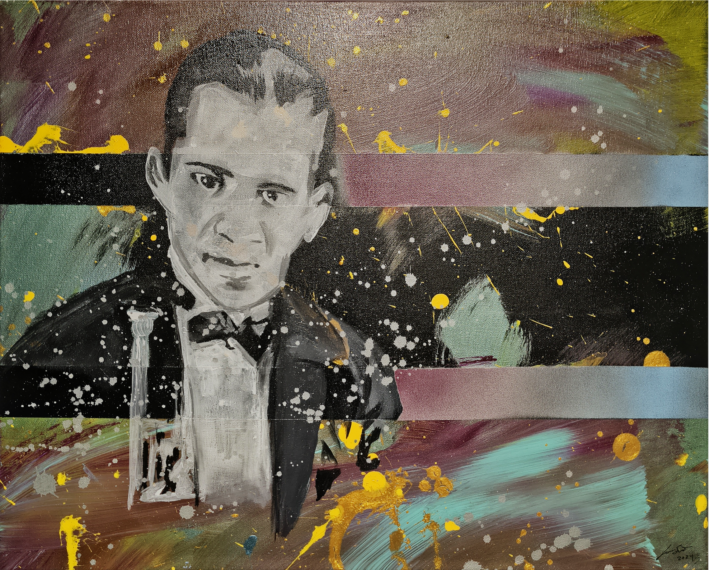 Bix Beiderbecke
Acrylic on Canvas 
Size 16"x20"