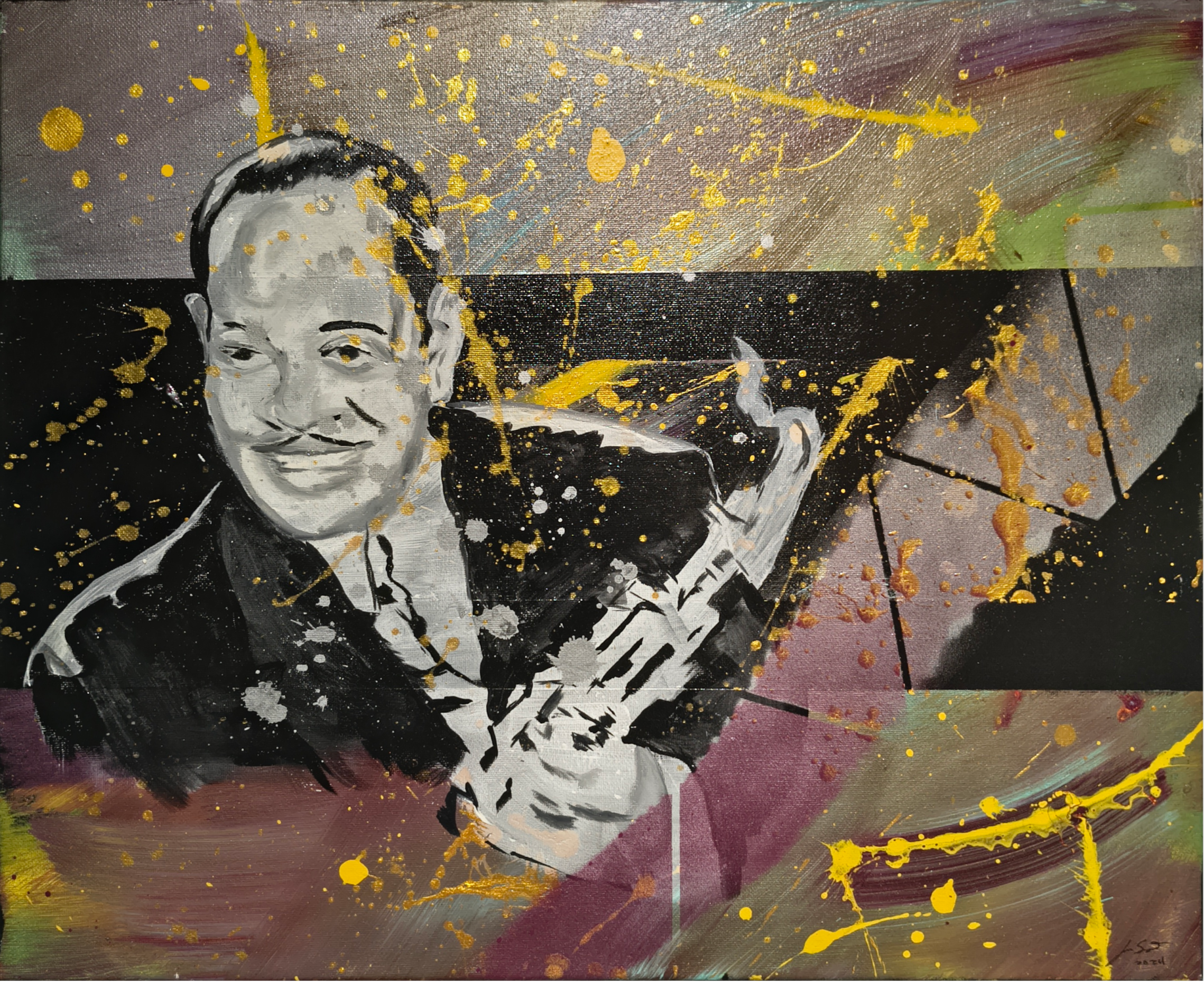 Coleman Hawkins
Acrylic on Canvas 
Size 16"x20"
