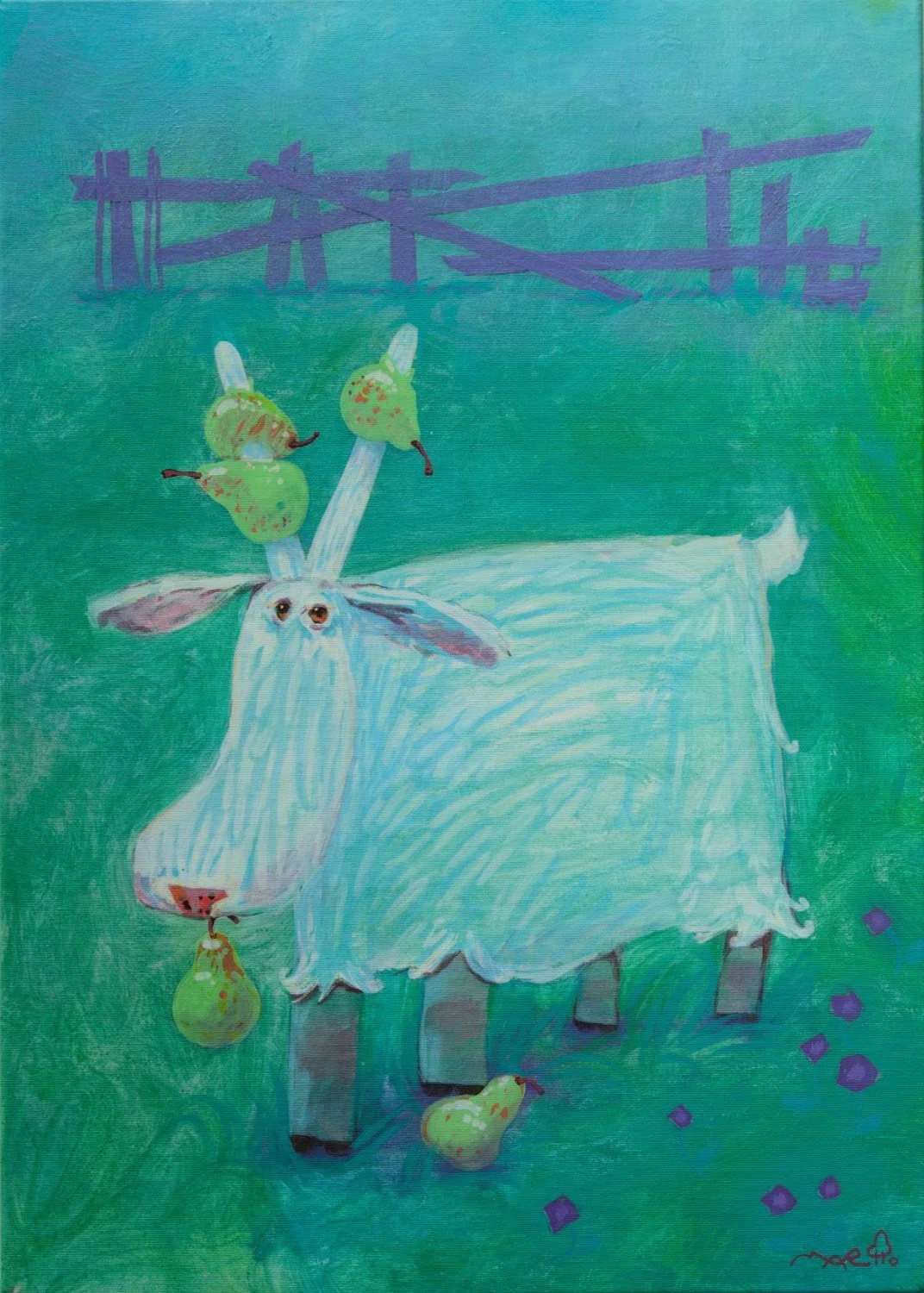  Goat , 2026. Acrylic, 50x70 cm. Available.