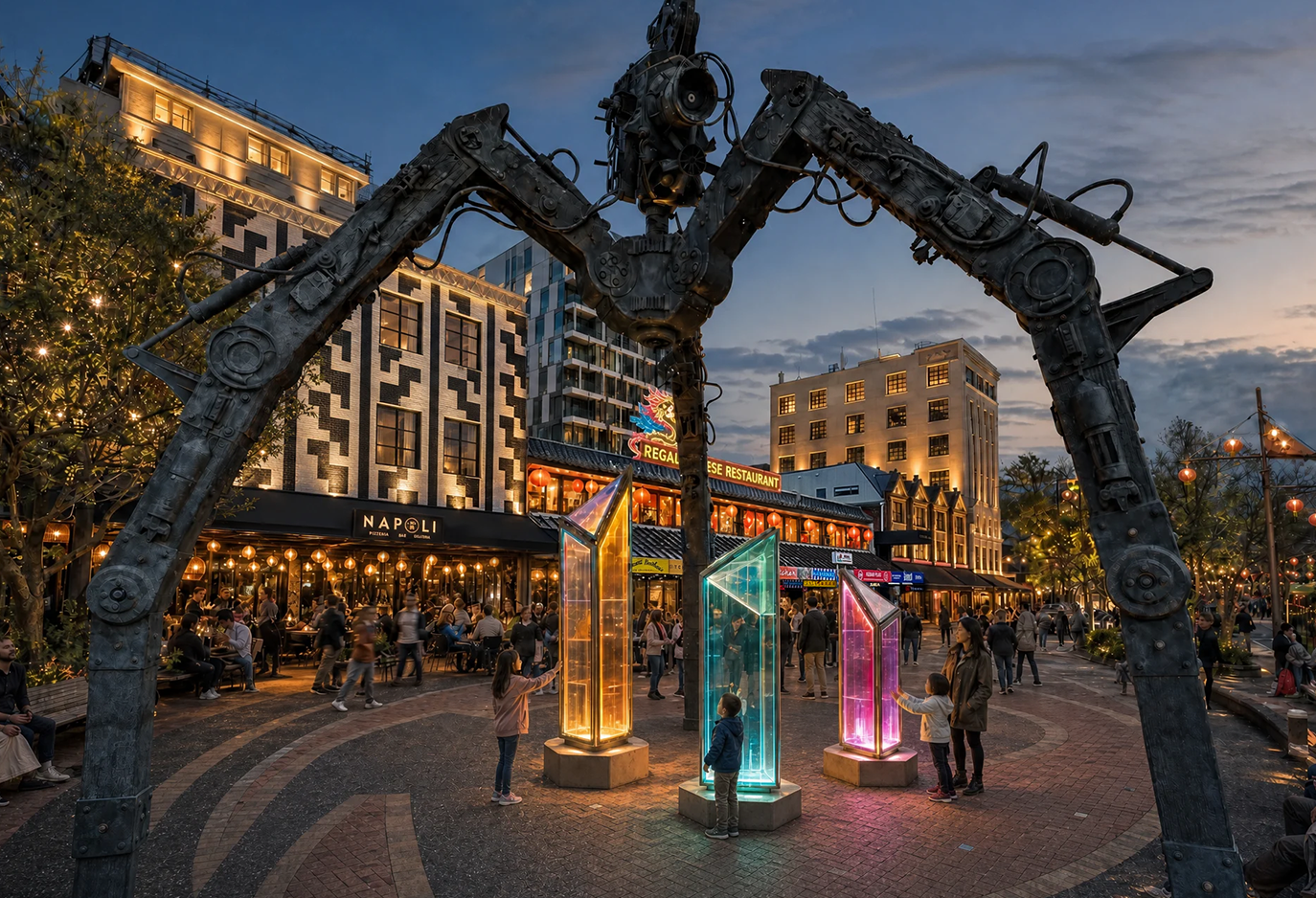 Makers meet hospitality with greener lanes and courtyards where public art and renewed façades complement the area’s restaurants and bars.”