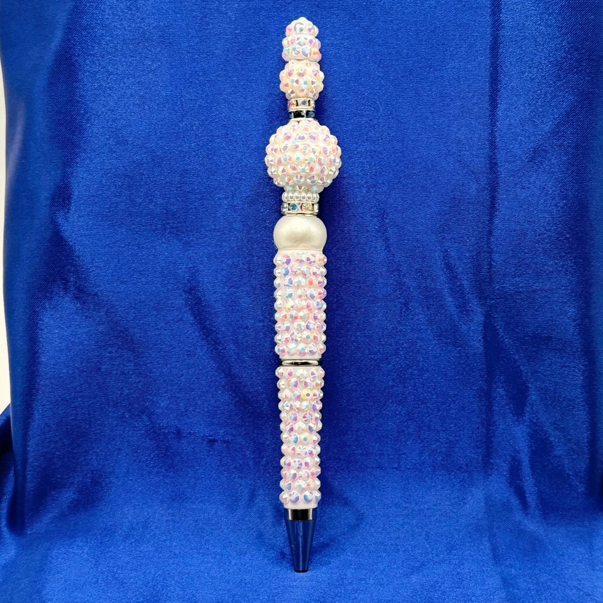Handmade All White Rhinestone Ballpoint Pen
